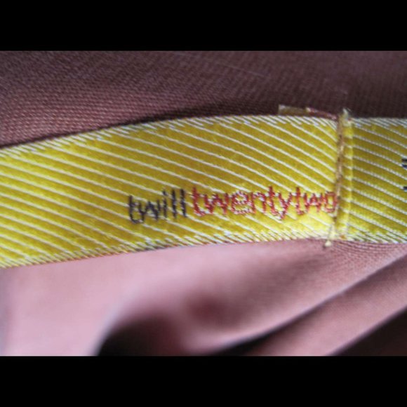 TwillTwentyTwo Fur Trim Rust Orange Button Jacket - Picture 6 of 12